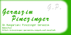 geraszim pinczinger business card